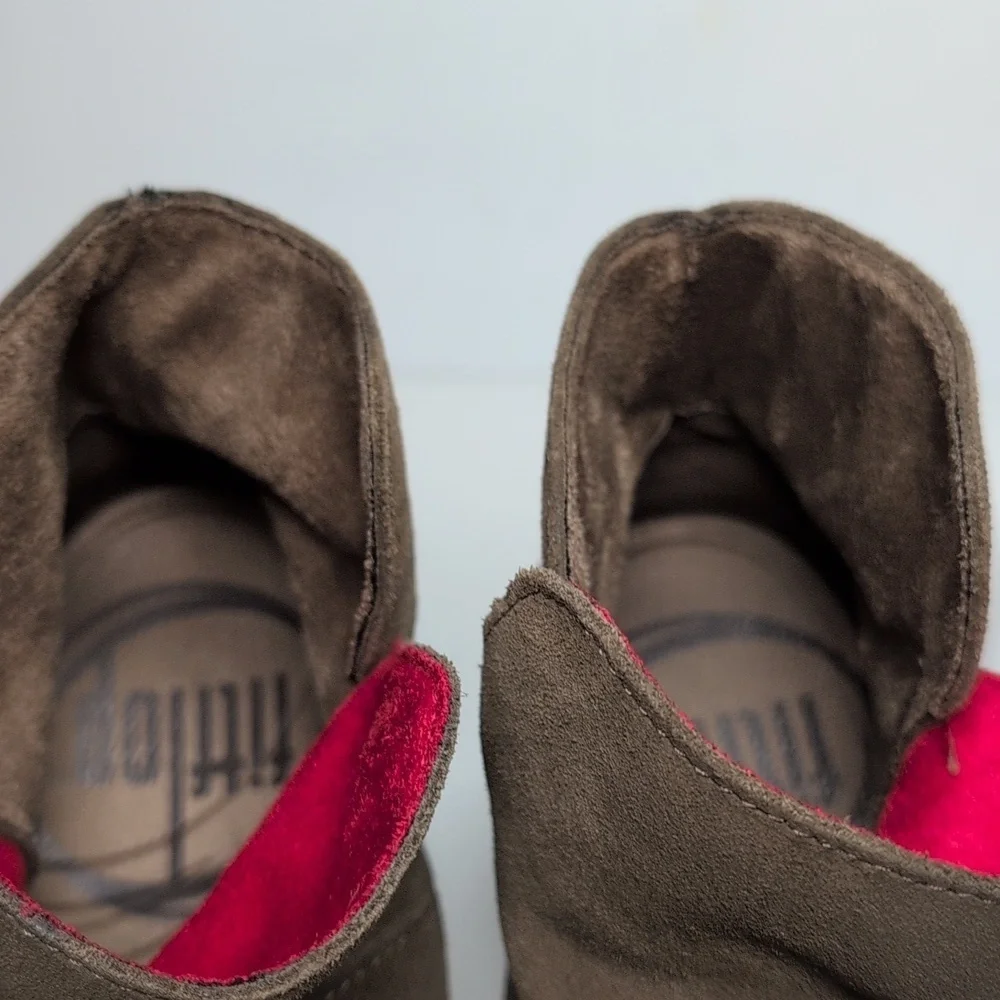FitFlop Dash brown suede ankle boots women's size 5 EU 36